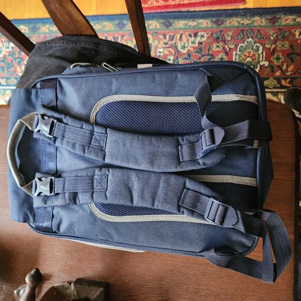 Pillani Baby Diaper Bag Backpack - 4-in-1 Baby Bag for Boys & Girls, Unisex Blue